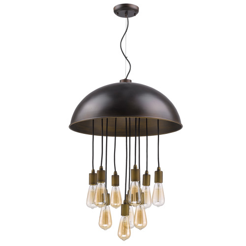 Keough 10-Light Oil-Rubbed Bronze Bowl Pendant (IN31215ORB)