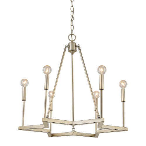 Reagan 6-Light Washed Gold Chandelier (IN11395WG)