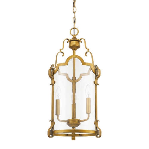 Elizabeth 3-Light Antique Gold Foyer Pendant (IN11420AG)