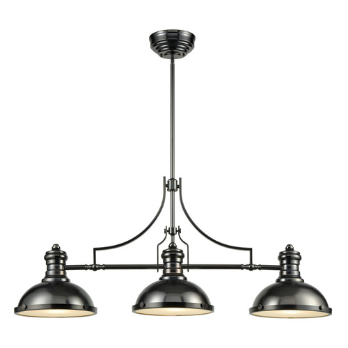 Chadwick 47'' Wide 3-Light Linear Chandelier - Black Nickel (66605-3)