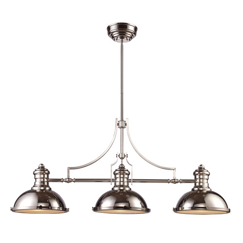 Chadwick 47'' Wide 3-Light Linear Chandelier - Polished Nickel (66115-3)