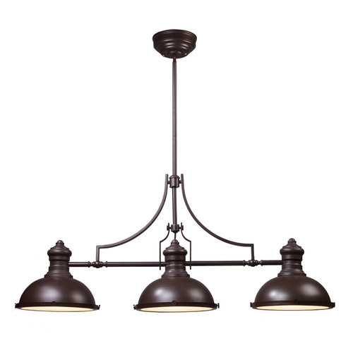 Chadwick 47'' Wide 3-Light Linear Chandelier - Oiled Bronze (66135-3)