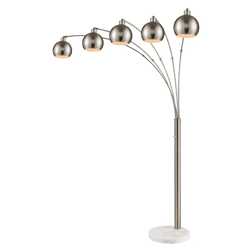 Peterborough 85.5'' High 5-Light Floor Lamp - Polished Nickel (77102)