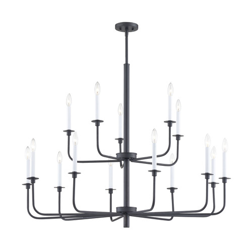 Lexington Green 46'' Wide 15-Light Chandelier - Matte Black (CN3415826)