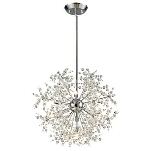 Snowburst 20'' Wide 7-Light Chandelier - Polished Chrome (11893/7)