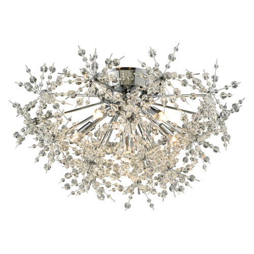 Snowburst 21'' Wide 6-Light Semi Flush Mount - Polished Chrome (11891/6)