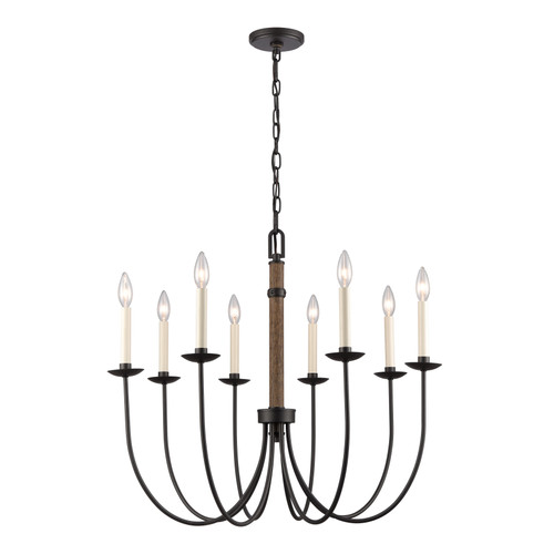 Neville 28'' Wide 8-Light Chandelier - Charcoal Black (89708/8)