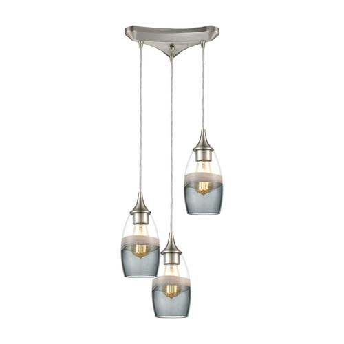 Sutter Creek 12'' Wide 3-Light Pendant - Satin Nickel (25098/3)