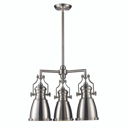 Chadwick 22'' Wide 3-Light Chandelier - Satin Nickel (66120-3)