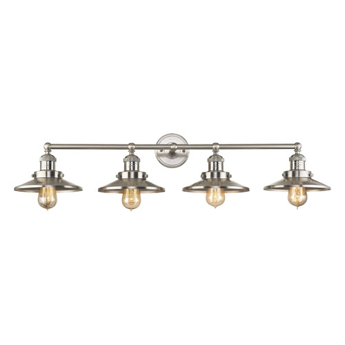 English Pub 38'' Wide 4-Light Vanity Light - Satin Nickel (67173/4)