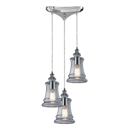 Menlow Park 10'' Wide 3-Light Multi Pendant - Polished Chrome (60052-3)