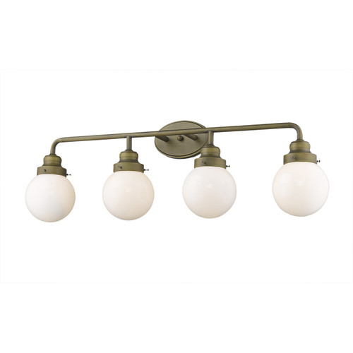 Portsmith 4-Light Raw Brass Vanity (IN41227RB)