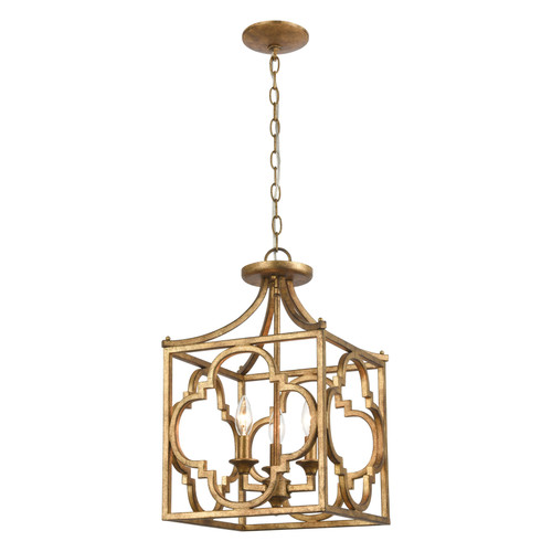 Wembley 13'' Wide 3-Light Chandelier - Antique Gold (75125/3)