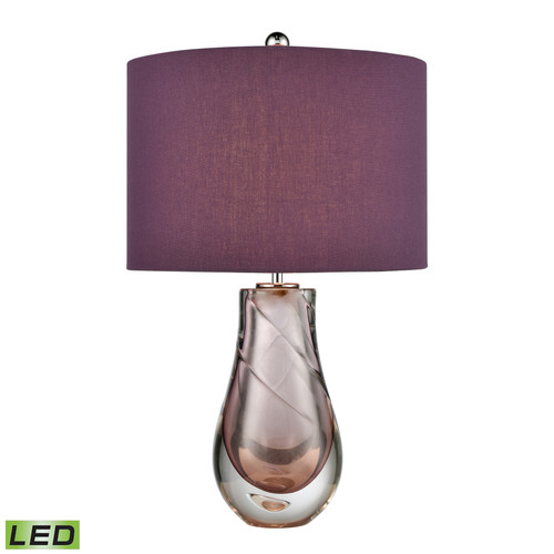 Dusty Rose 22'' High 1-Light Table Lamp - Purple - Includes LED Bulb (D4559-LED)