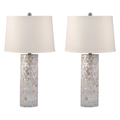 Mother of Pearl 28'' High 2-Light Table Lamp - Set of 2 Natural (812/S2)