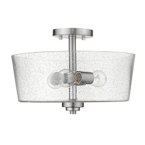 Rowe 3-Light Satin Nickel Semi-Flush Mount (IN61104SN)