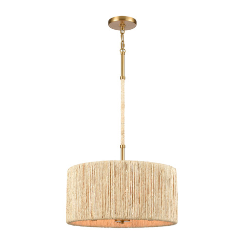 Abaca 18'' Wide 4-Light Chandelier - Brushed Gold (32474/4)