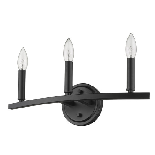 Sawyer 3-Light Matte Black Vanity (IN41155BK)