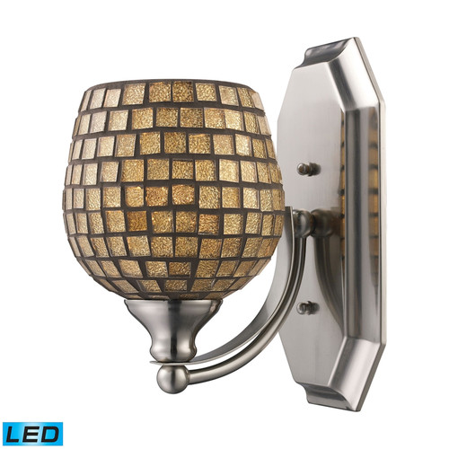 Mix and Match Vanity 5'' Wide 1-Light Vanity Light - Polished Chrome (570-1C-GLD-LED)