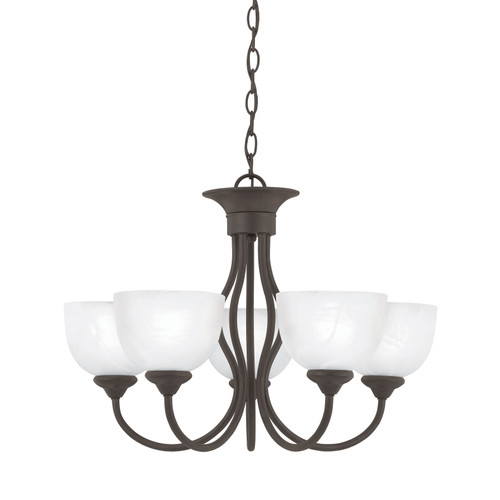 Tahoe 24'' Wide 5-Light Chandelier - Painted Bronze (SL801563)