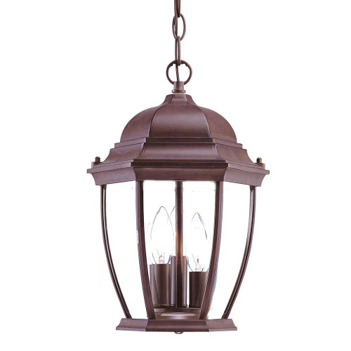 Wexford 3-Light Burled Walnut Hanging Light (5036BW)