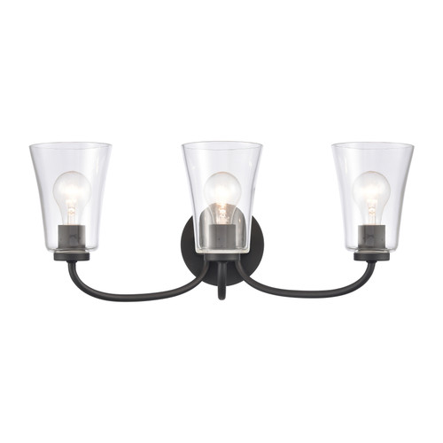 Emily 23'' Wide 3-Light Vanity Light - Matte Black (EC89254/3)