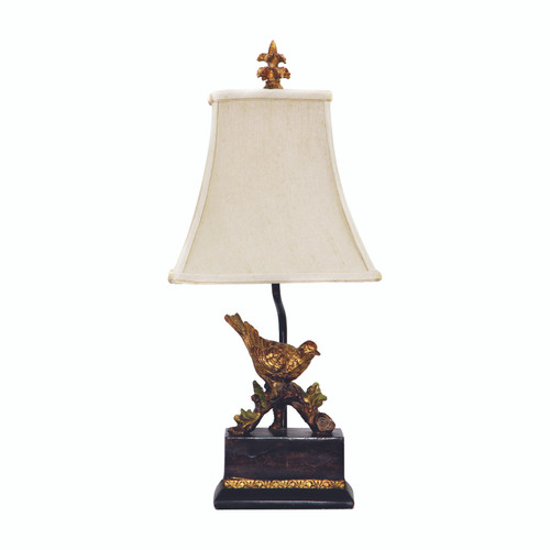 Perching Robin 21'' High 1-Light Table Lamp - Antique Black (91-171)