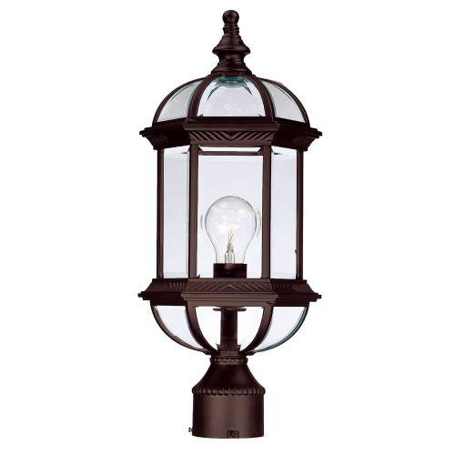 Dover 1-Light Burled Walnut Post Mount Light (5277BW)