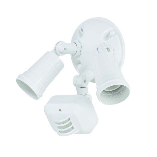 2-Light White Adjustable Arm Floodlight (MFL1WH)