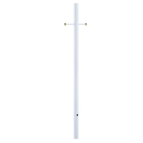 7' White Direct Burial Post w/ Cross Arm (96WH)