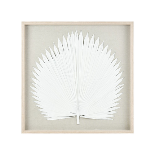 Fan Palm Dimensional Wall Art - White (H0036-11942)