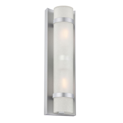Apollo 2-Light Brushed Steel Wall Sconce (4701BS)