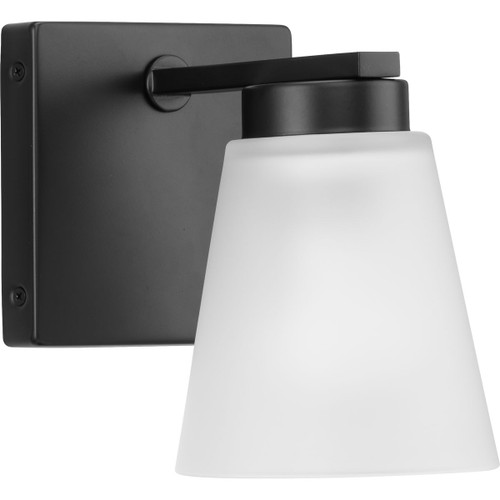 Tanner Collection One-Light Matte Black Transitional Vanity Light (P300499-31M)