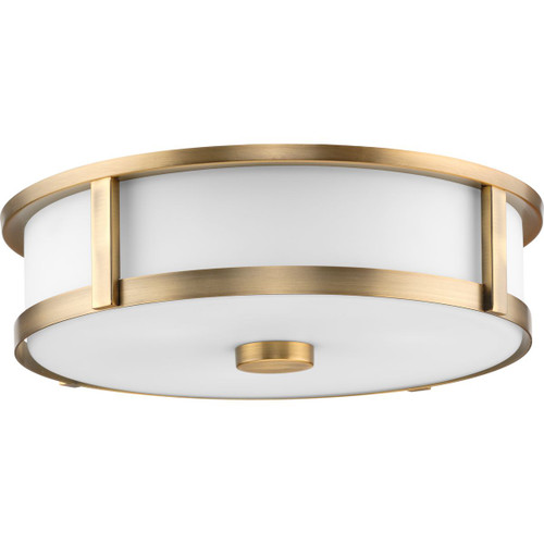 Gilliam Collection Three-Light Vintage Brass New Traditional Flush Mount (P350281-163)