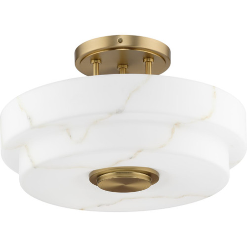 Tosca Collection Three-Light Brushed Bronze Modern Luxe Semi-Flush Mount Light (P350284-109)