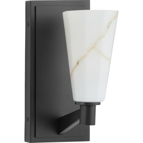 Tosca Collection One-Light Matte Black Modern Luxe Wall Bracket (P710138-31M)