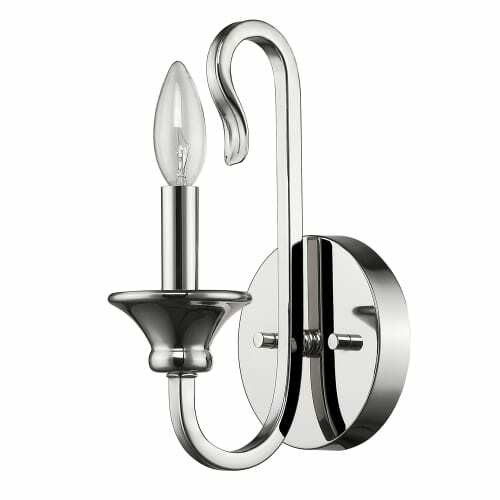 Michelle 1-Light Polished Nickel Sconce (IN41257PN)