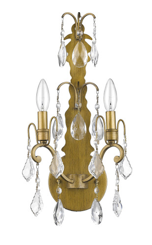 Claire 2-Light Antique Gold Sconce (IN41420AG)