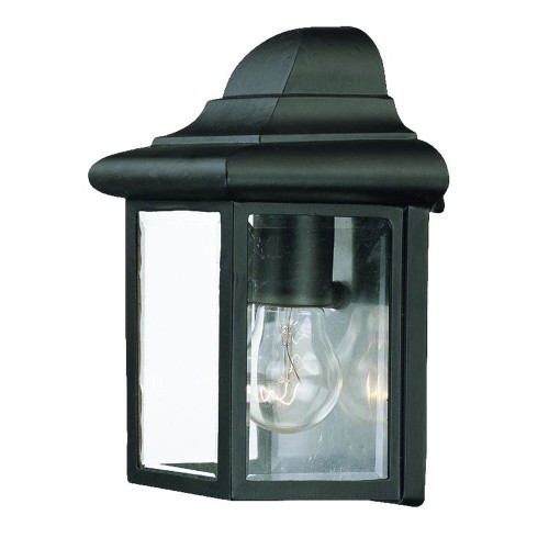 1-Light Matte Black Pocket Lantern Wall Light (6001BK)