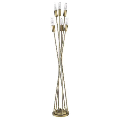 Perret 6-Light Aged Brass Floor Lamp (TF70024AB)