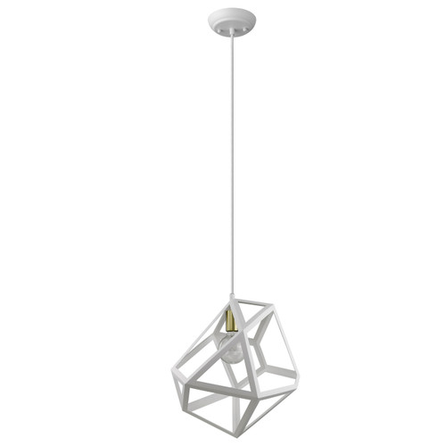 Hedron 1-Light White Pendant (TP30081WH)