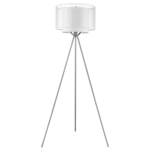 Brella 1-Light Brushed Nickel Tripod Floor Lamp (BF5533)