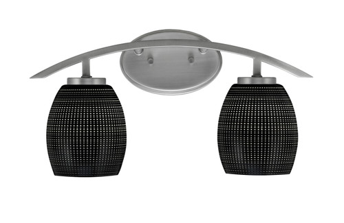 Kurve 2 Light Bath Bar, Graphite Finish, 5" Black Matrix Glass (3722-GP-4029)