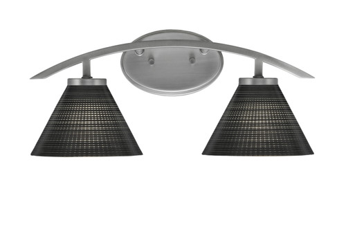 Kurve 2 Light Bath Bar, Graphite Finish, 7" Black Matrix Glass (3722-GP-4059)