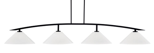 Kurve 4 Light Bar, Matte Black Finish, 16" White Marble Glass (3734-MB-2161)