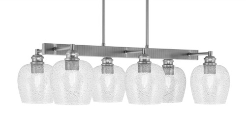 Edge 6 Light Bar, Brushed Nickel Finish, 6" Smoke Bubble Glass (1186-BN-4812)
