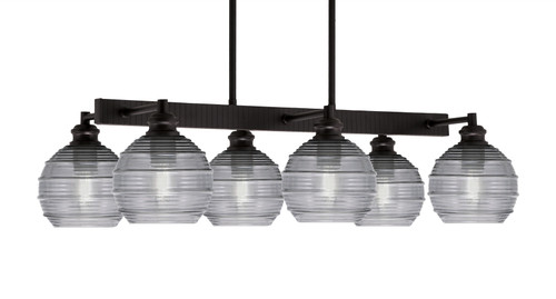 Edge 6 Light Bar, Espresso Finish, 6" Smoke Ribbed Glass (1186-ES-5112)