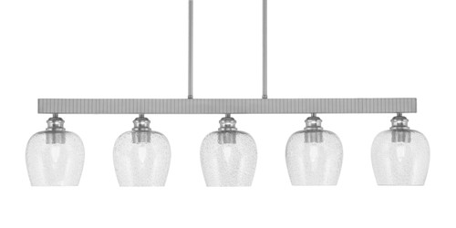 Edge 5 Light Bar, Brushed Nickel Finish, 6" Smoke Bubble Glass (1185-BN-4812)
