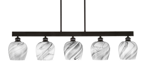 Edge 5 Light Bar, Espresso Finish, 6" Onyx Swirl Glass (1185-ES-4819)