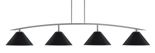 Kurve 4 Light Bar, Graphite Finish, 14 " Matte Black Cone Metal Shades (3734-GP-420-MB)